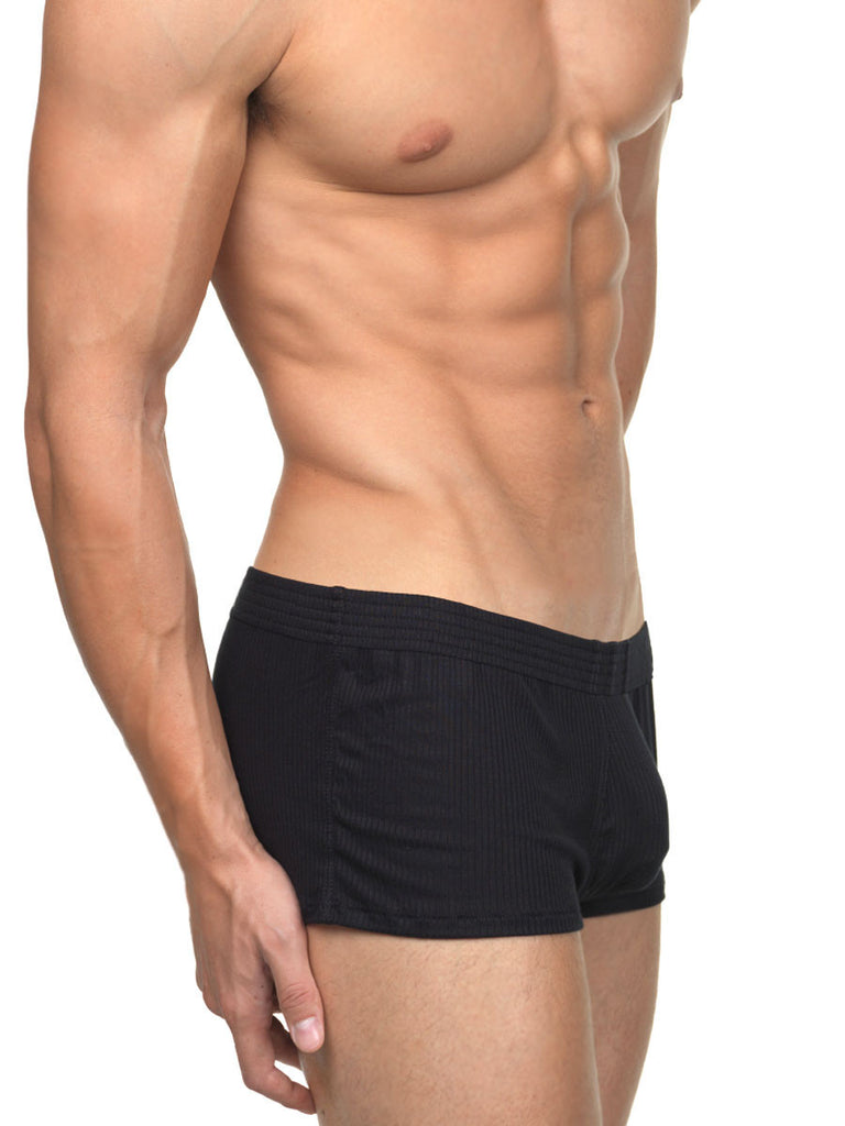 Essential Ribbed Booty Boxers Black