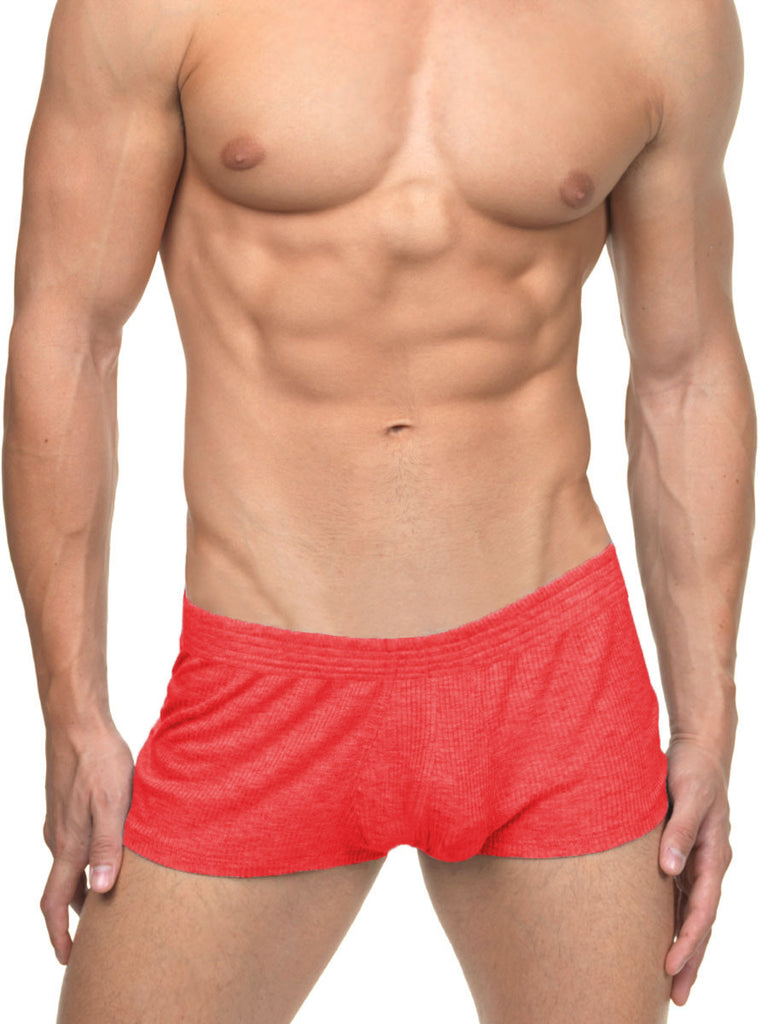 Essential Ribbed Booty Boxers Coral
