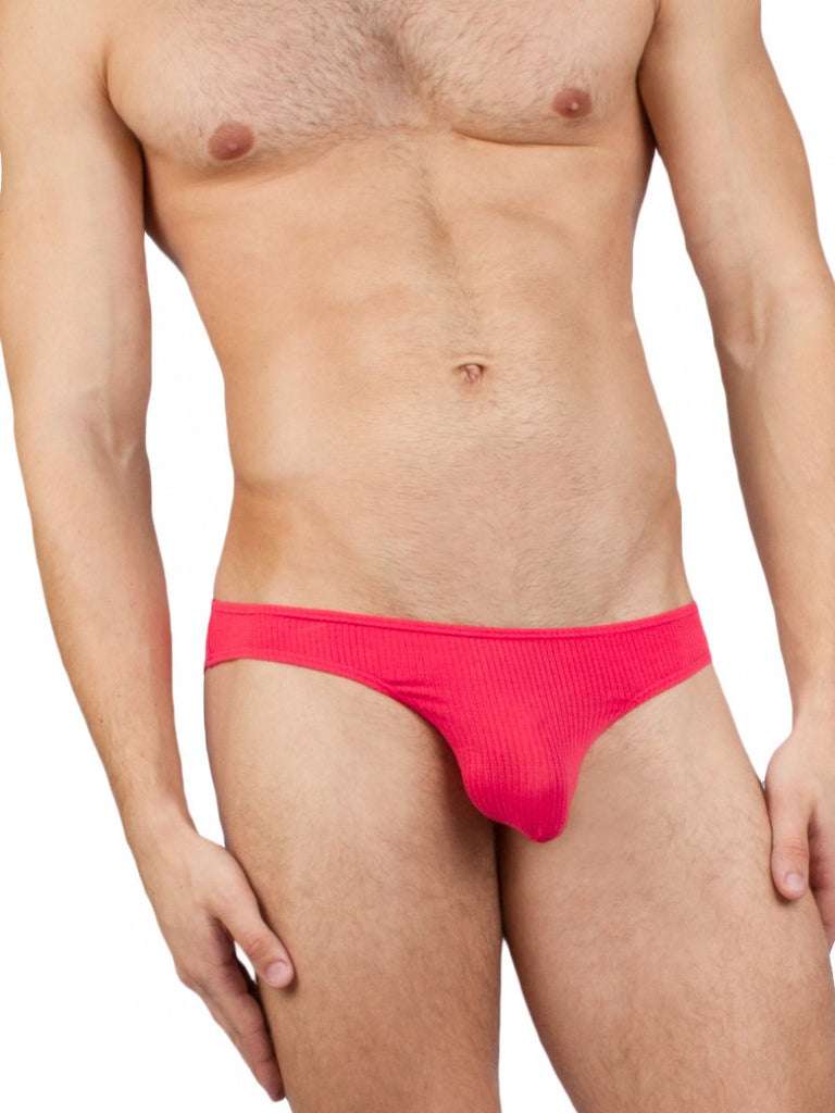 Essential Ribbed Thong Coral