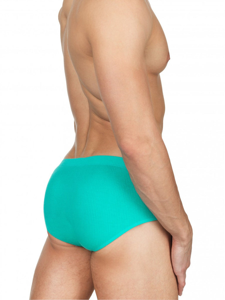 Rayon Rib Brief Aquamarine