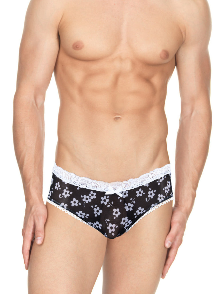 Daisy Mesh Panty Black